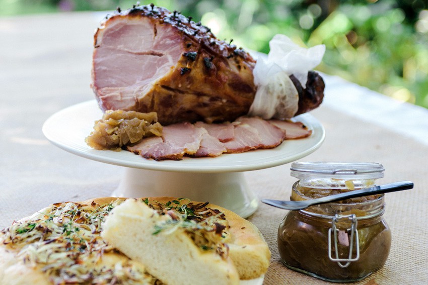 Mustard Fruit and Apple Cider Glazed Ham Recipe