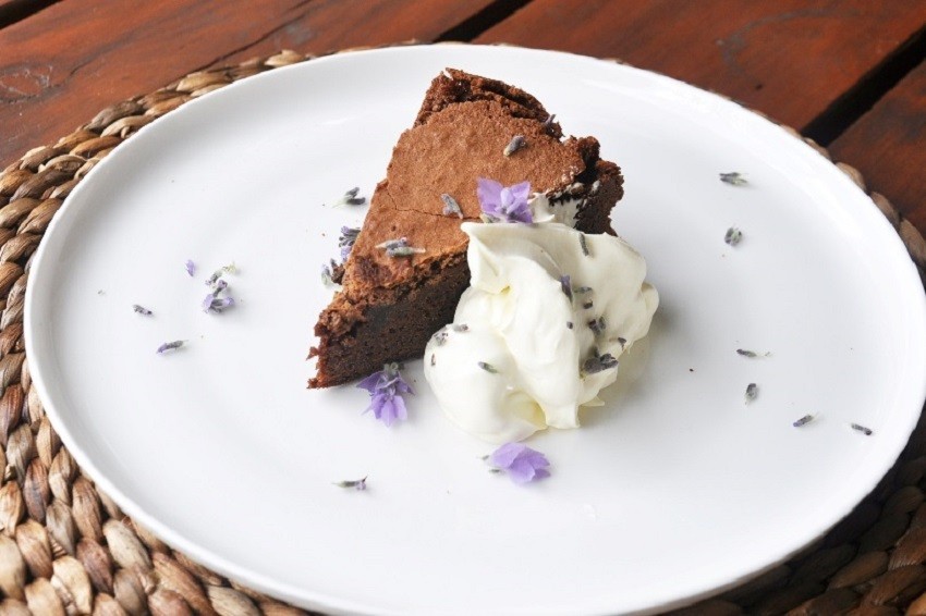 Chocolate Saints Cake with Lavender Cream Recipe