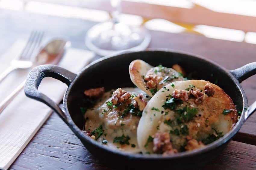 Rare Treat: Roasted Aubergine and Cashew 'Cheese' Dumplings Recipe