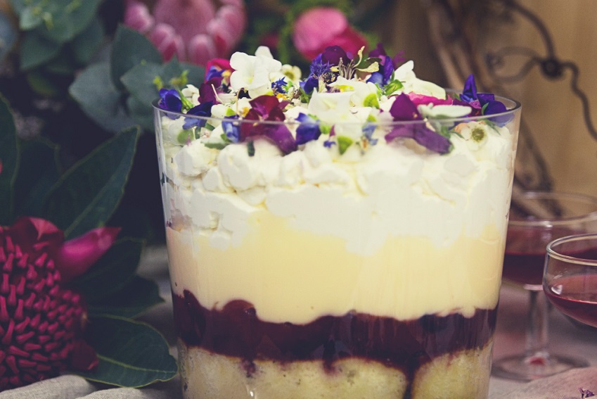 Native Plum, Lemon Myrtle and Limoncello Trifle Recipe