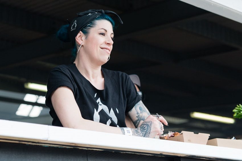 Shannon Martinez plants herself at Beer & BBQ Festival