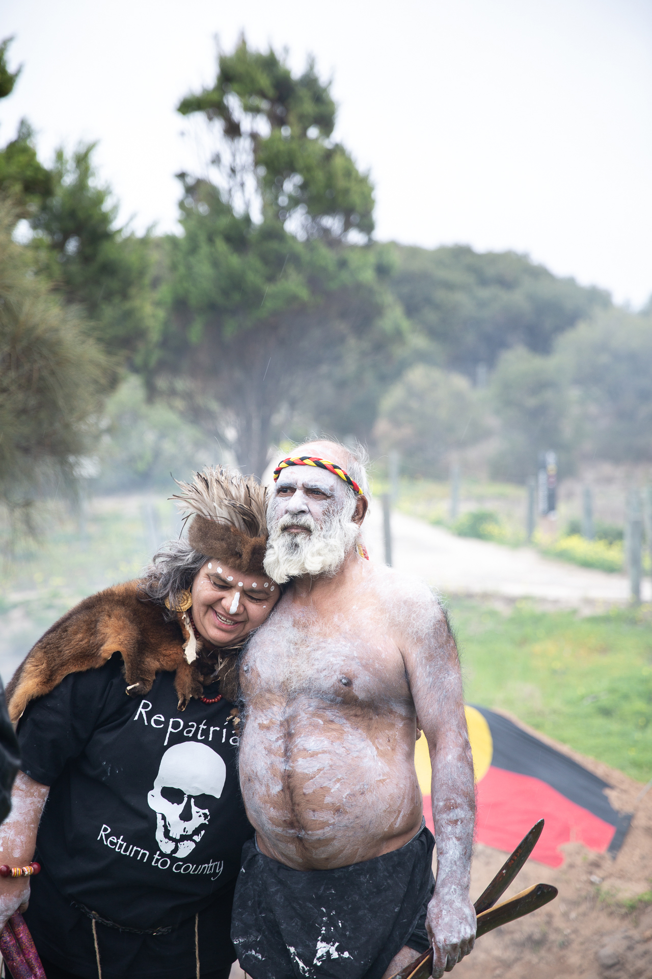 Katrina Karlapina Power and Uncle Fred Agius at Tennyson Dunes 