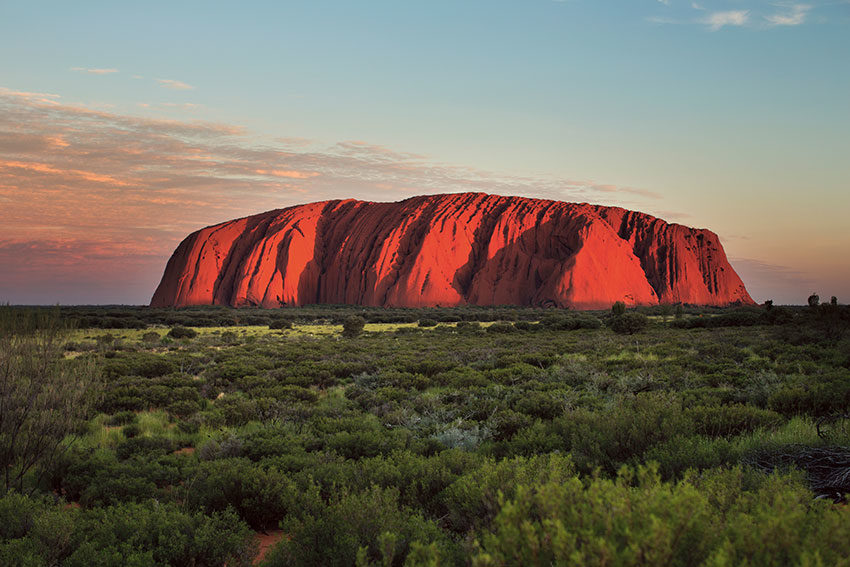 Looking beyond the climb at Uluru