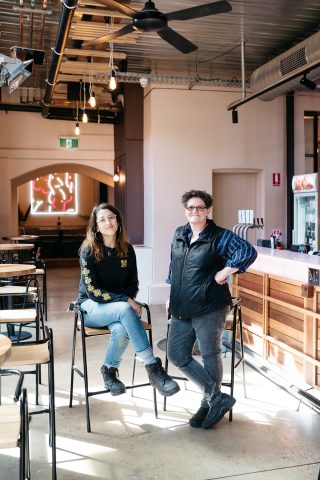 Sparkke Change brewer Agi Gajic and bar manager Emilee Moore