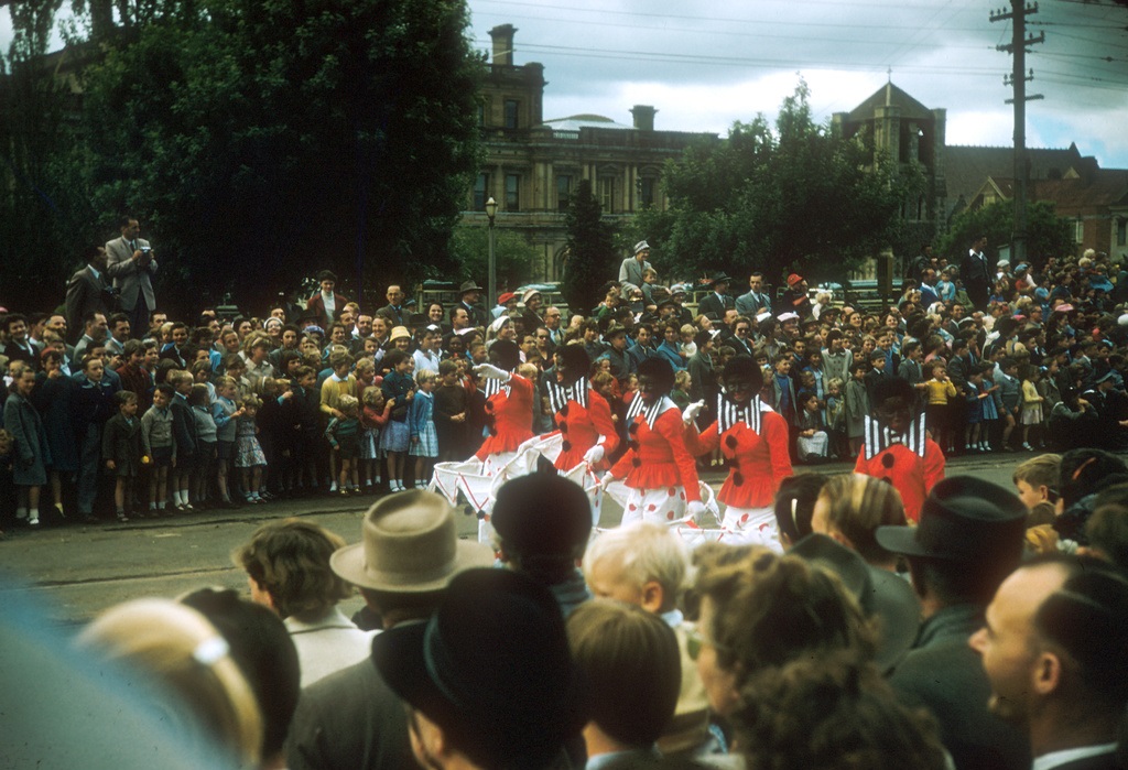 A group of 'golliwogs' appear in the 1951 John Martin's Christmas Pageant