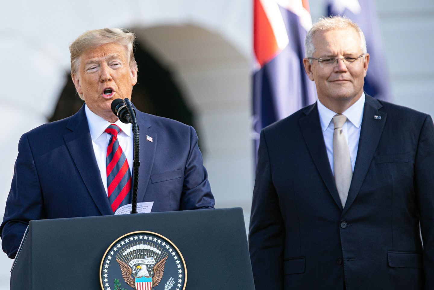 Donald Trump and Scott Morrison in Washington, September 2019
