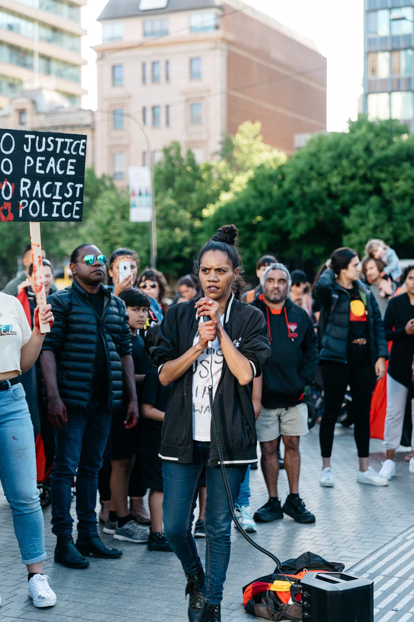 Hundreds march through Adelaide's CBD in solidarity with the Yuendumu community