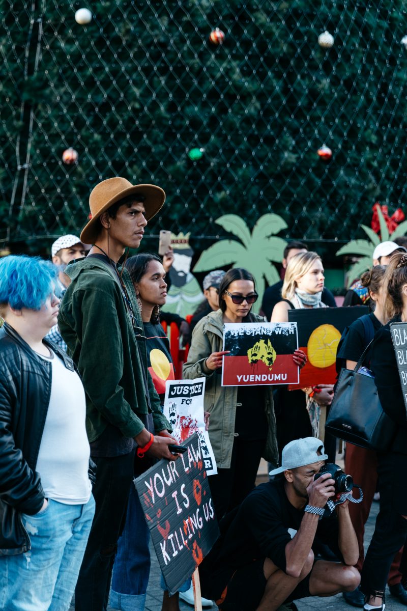 Hundreds march through Adelaide's CBD in solidarity with the Yuendumu community