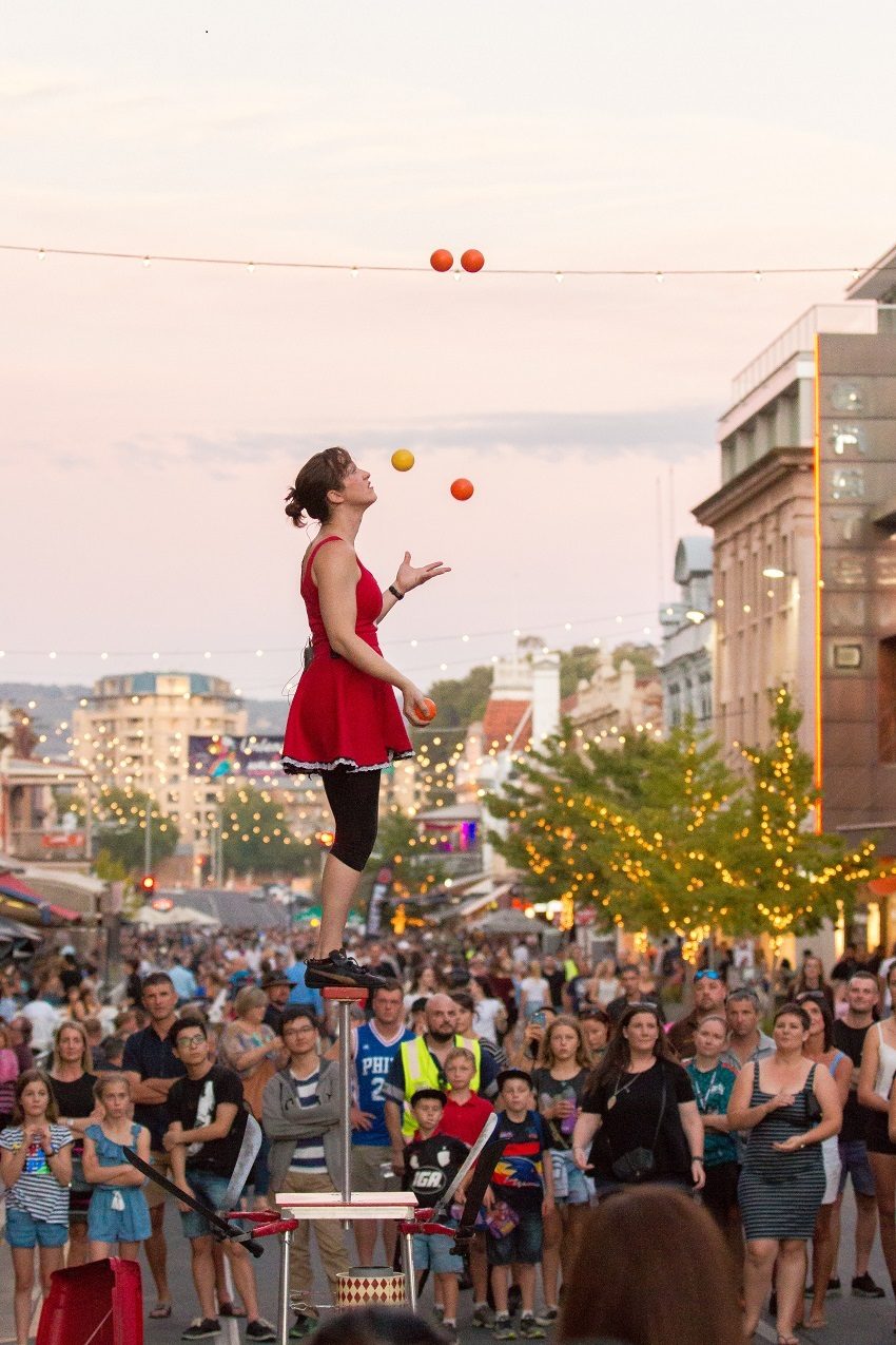 Adelaide's east end during Fringe season