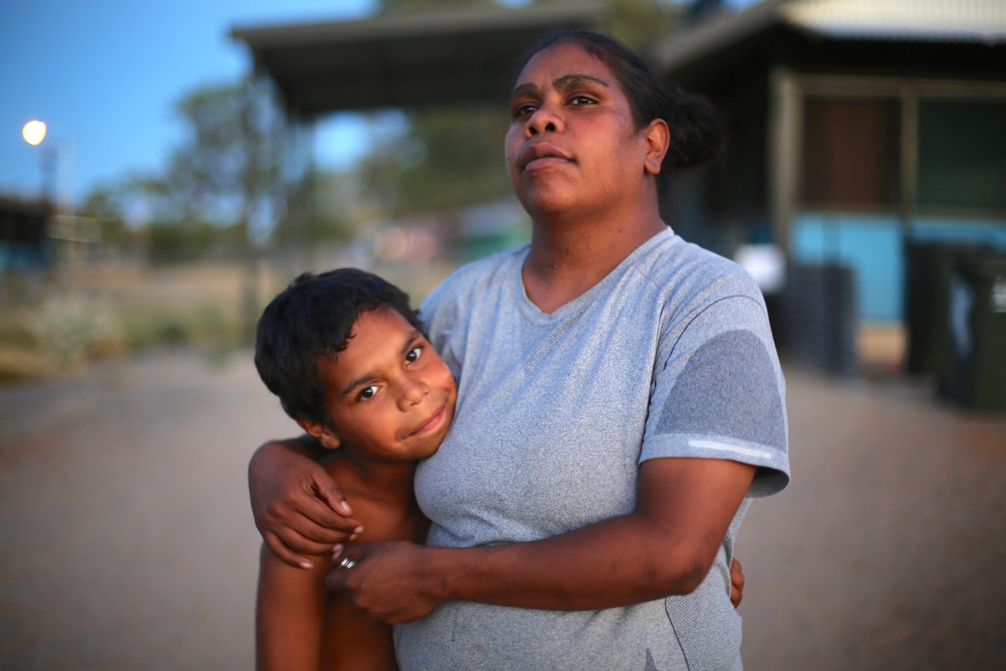 Dujuan Hoosan and his mother Megan