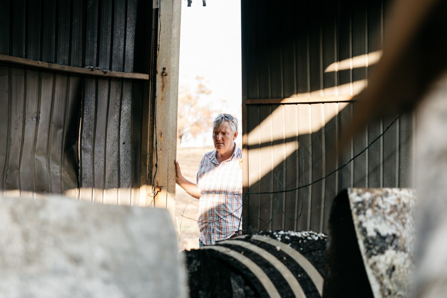 James Tilbrook surveys the damage at his Adelaide Hills winery