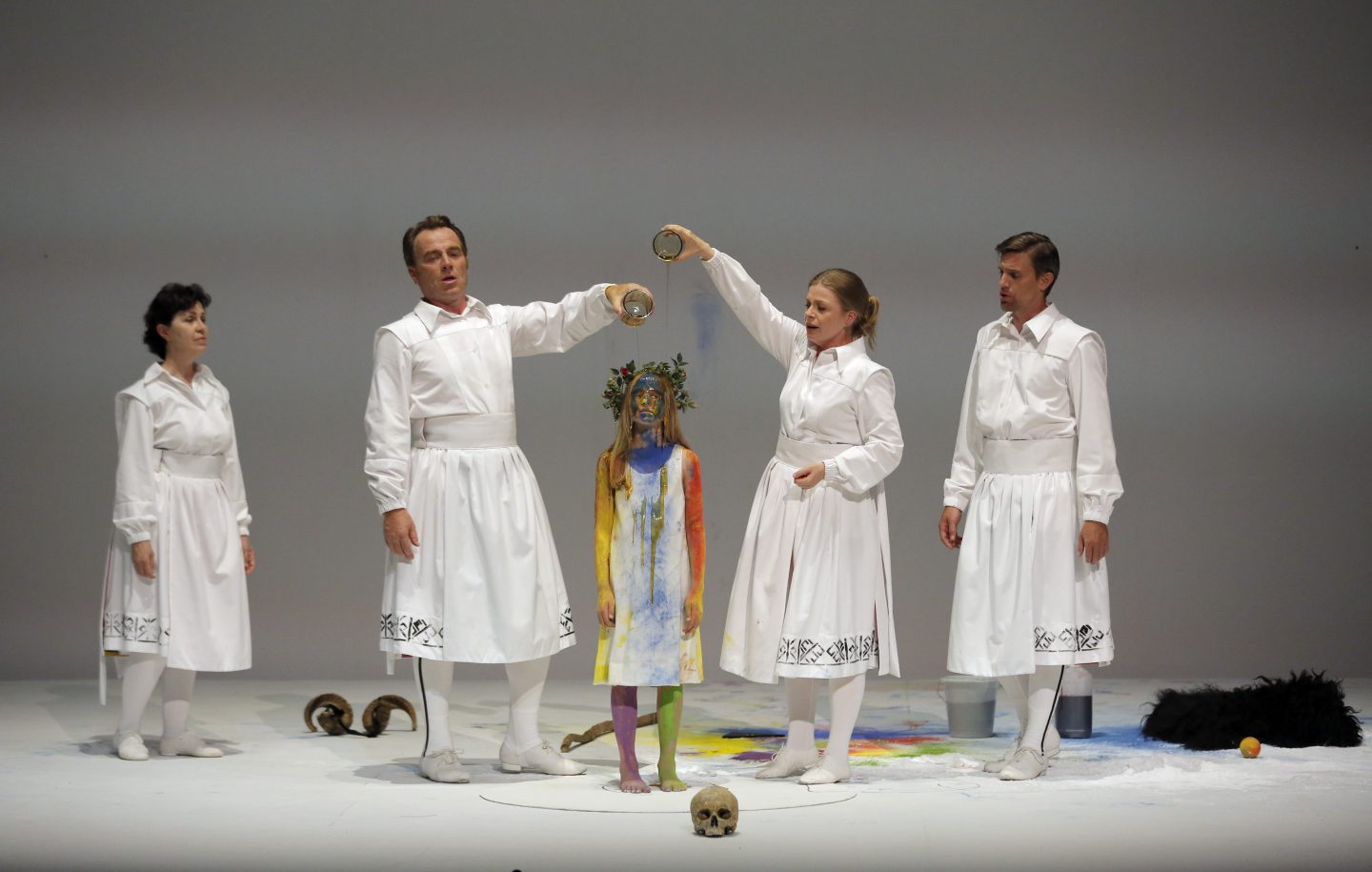Siobhan Stagg performs with the cast of Requiem at Festival d'Aix-en-Provence