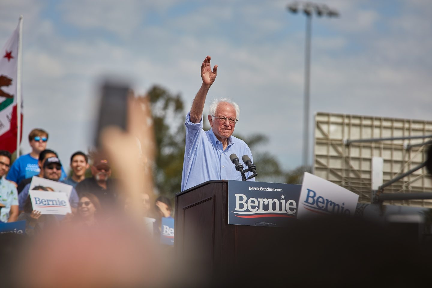 Senator Bernie Sanders on the campaign trail