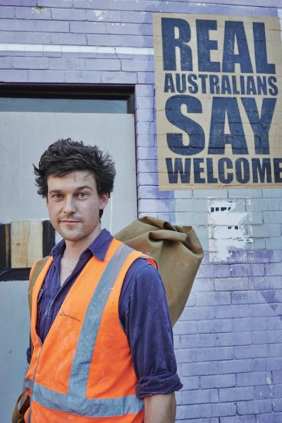 Peter-Drew-Aussie-Australians-Say-Welcome-Adelaide-Review-artist-australian-creative-poster-pasteup
