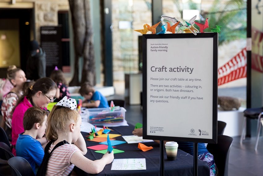 The South Australian Museum held its first dinosaurs-themed Autism-friendly family morning last year (Photo: Sia Duff)