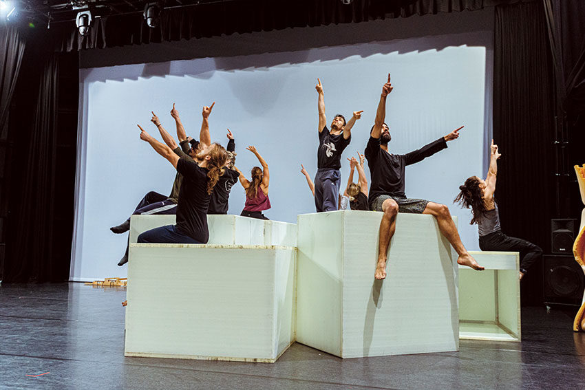 Members of the Australian Dance Theatre company rehearse South (Photo: Sven Kovac)